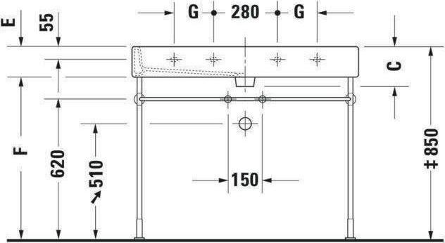 Produktbild Duravit Mbel-Waschtisch Vero 100 cm wei 0454100027 (470 mm, 1000 mm)