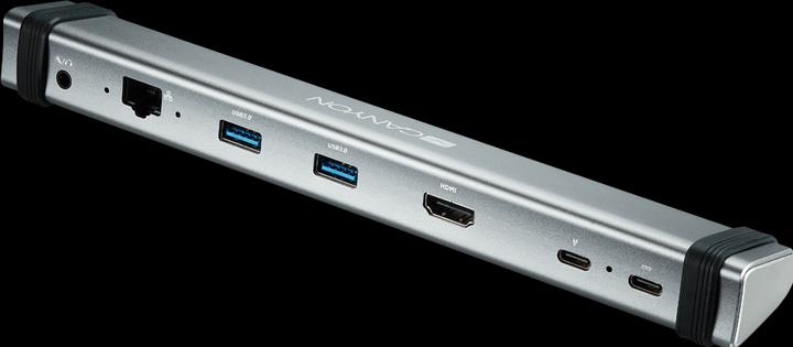 Produktbild Canyon DS-6 Multiport Docking Station with 7 jungtys: 2*Type C+1*HDMI+2*USB3.0+1*RJ45+1*audio 3.5mm (USB-C, 7 Ports)