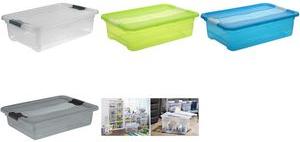 Image du produit keeeper Boîte de rangement ""cornelia"", 28 litres, crystal-grey transparent, avec couvercle, couvercle (28 l)