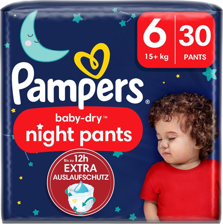 Pampers Baby-Dry Night Pants (Gr. 6, Tragepack, 30 Stück)