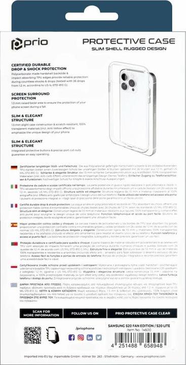 Image du produit prio Etui de protection pour Samsung S20 FE 5G/S20 FE clear (Samsung Galaxy S20 FE 5G, Samsung Galaxy S20 FE)