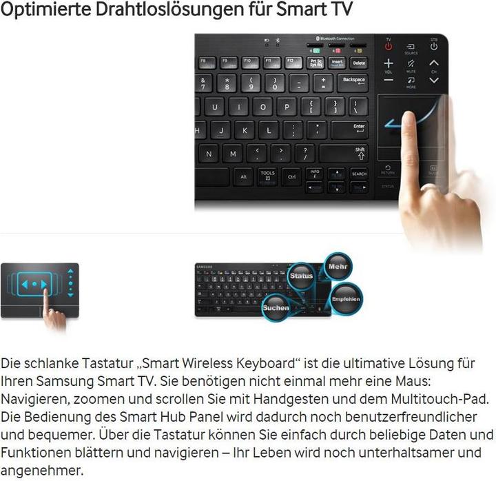 Produktbild Samsung VG-KBD2000, Smart Wireless Keyboard CH-Layout