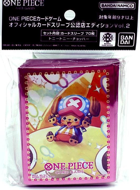 Actual product image Bandai One Piece Card Game - Chopper Official Sleeves TCG + Stores Edition Vol.2 (70 Sleeves)