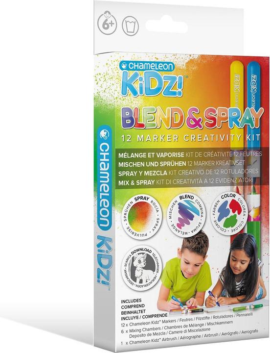 Actual product image Chameleon Airbrush Blend & Spray Set 12 Markers (Multicoloured, 12 x)