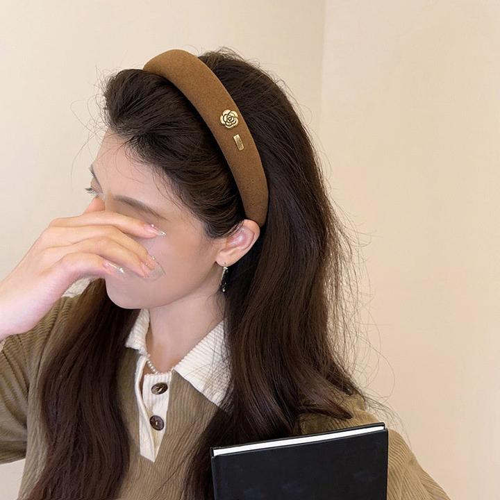Immagine prodotto Alopini Elegante fascia di fiori in velluto - accessorio per capelli di ispirazione vintage e alla moda