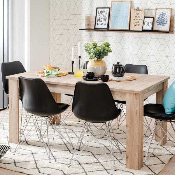 Produktbild Homestyle4u Ausziehbarer Esstisch (160.5 x 90.5 x 76.5 cm)