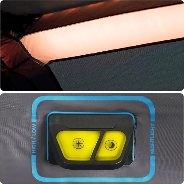 Produktbild VidaXL Campingzelt mit LED Hell (Kuppelzelt, 15.20 kg, 9+ Personen)