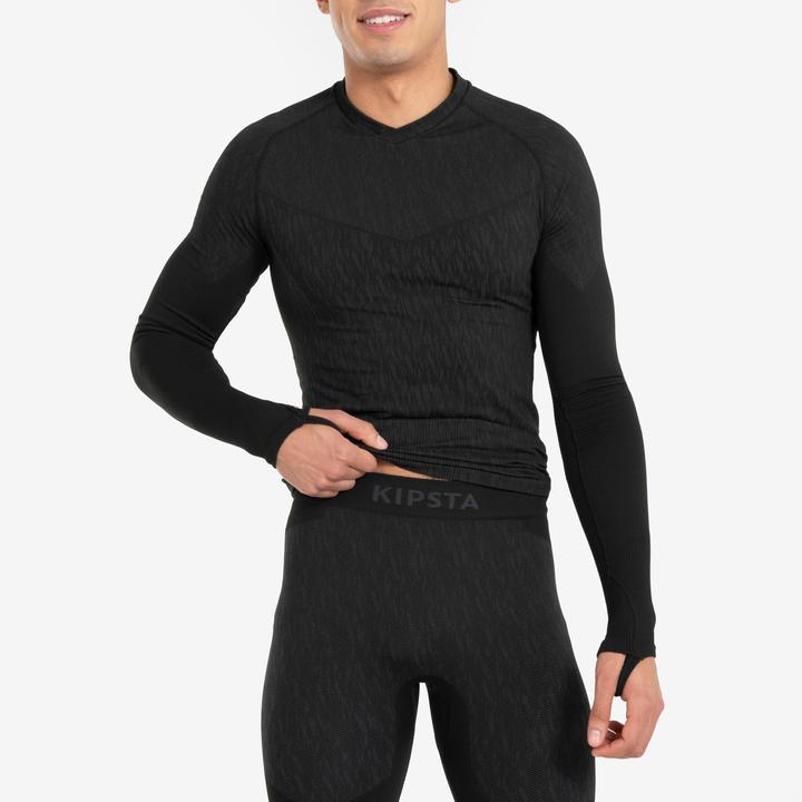 Immagine prodotto Kipsta Calzamaglia funzionale da calcio per donna/uomo - Keepdry nero (XS)