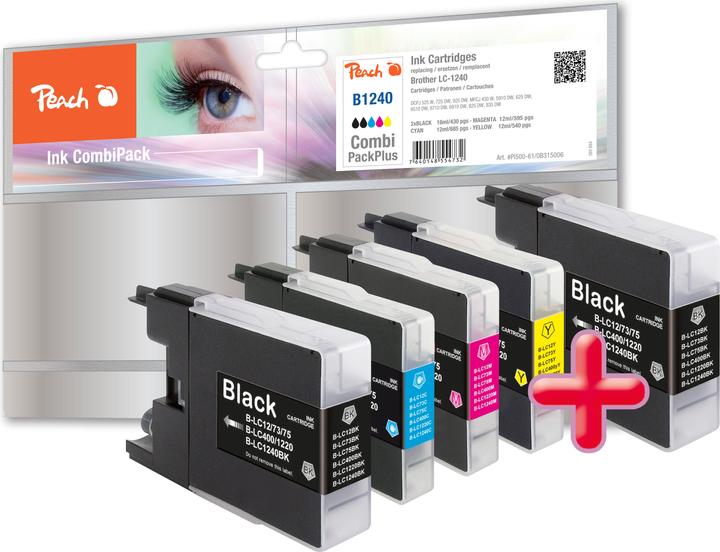 Produktbild Peach LC-1240 Tinten Multipack (M, C, Y, BK)