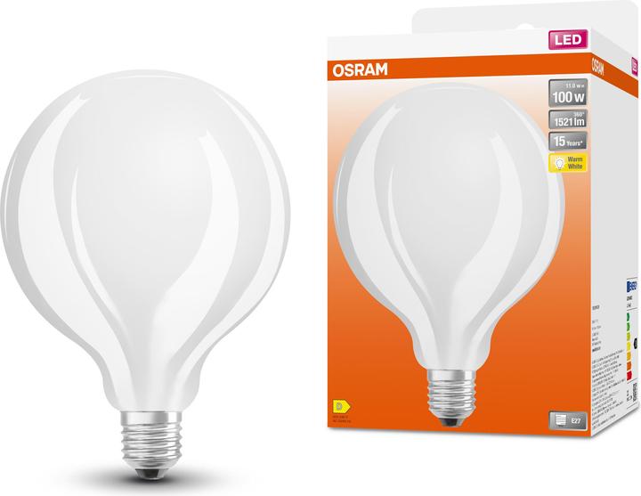 Produktbild Osram Led Retrofit Classic Globe125 (E27, 11 W, 1521 lm, 1 x, D)