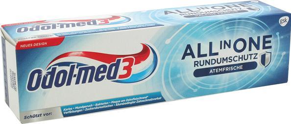 Actual product image Odol med 3 Med3 Toothpaste 75ml ALL-IN-ONE protection (75 ml)