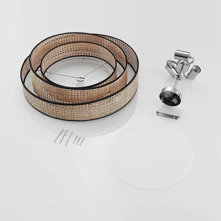 Image du produit Lucande Elowen plafonnier, bambou tressé (E27)