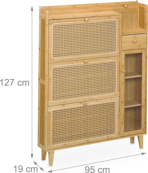 Productafbeelding Relaxdays Schuhschrank (95 x 19 x 127 cm)
