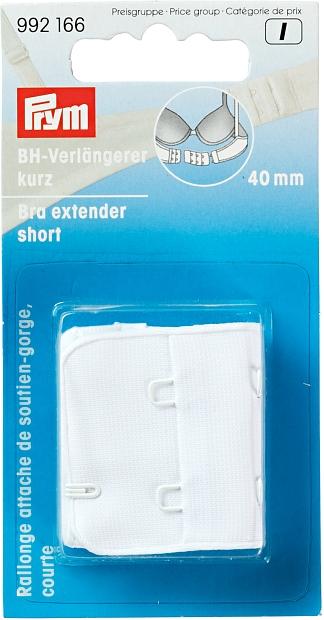 Image du produit Prym Prolongateur de soutien-gorge court, blanc 40 mm, carte 1 pc.