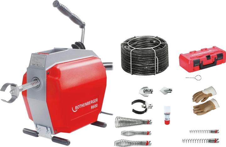 Rothenberger Pijp- en rioolreinigingsapparaat R 600 met 22 mm spiraal