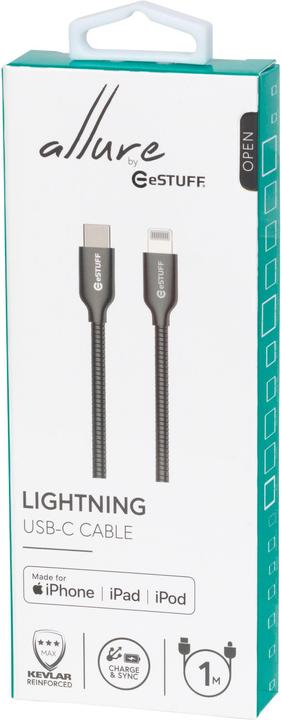 Actual product image eSTUFF USB-C Lightning Cable MFI 1m (1 m, USB 2.0)