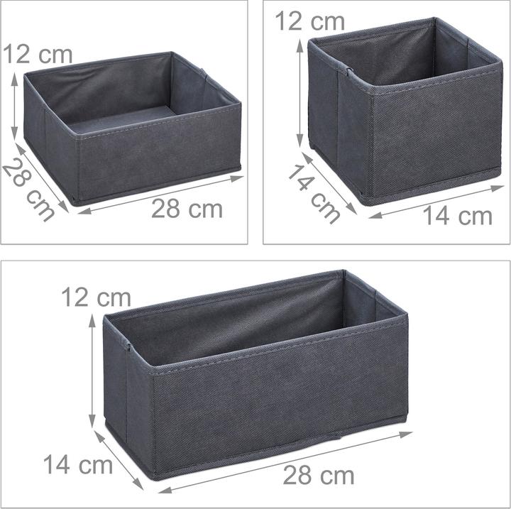 Produktbild Relaxdays Schubladenorganizer-Set (28 x 28 x 12 cm, 8.50 l)