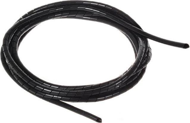 Maclean MCTV-684 - Spiralkabelschlauch, 3 m, schwarz, 5 x 6 mm (Kabelspiralschlauch, 300 cm)