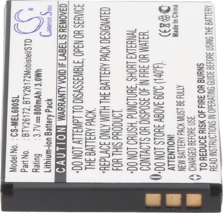 Actual product image XCell Akku passend für den Emporia EL600 Akkutyp BTY26172 Mobistel Elson EL600, 52x34x4,5mm