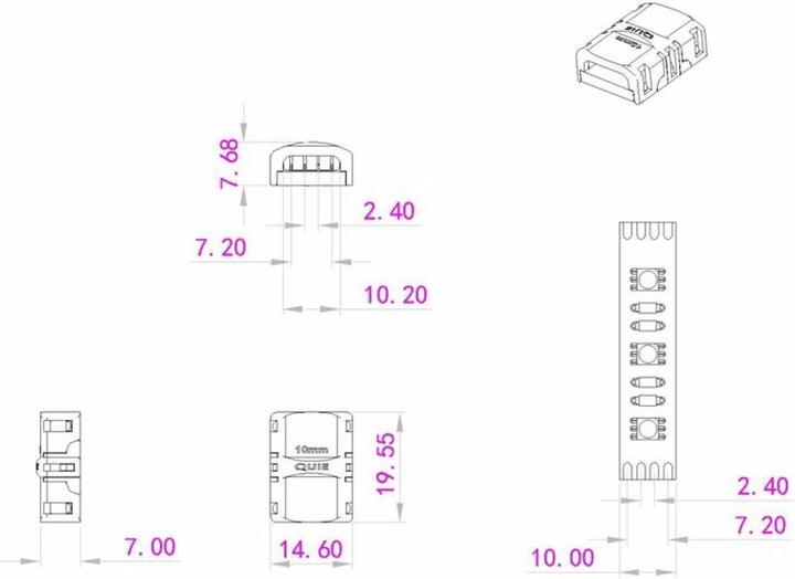 Produktbild Eurolite LED Strip Verbinder 4Pin 10mm (4 cm)