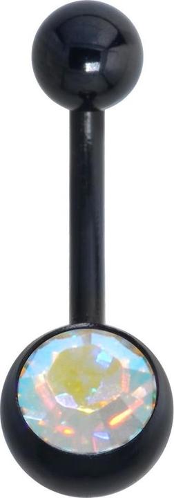 Image du produit Bijouteria Piercing nombril (Titane, Revêtement PVD (noir), Cristallin)