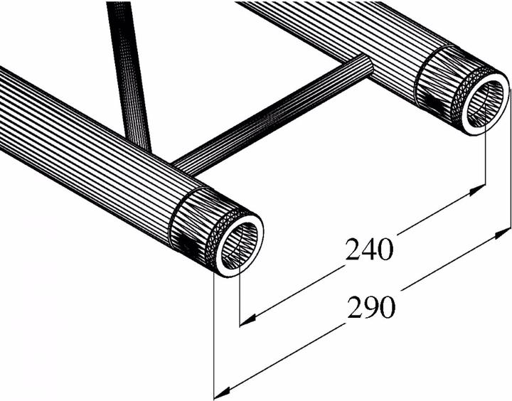 Produktbild Alutruss BILOCK BQ2-S5000 2-Punkt-Traverse sw