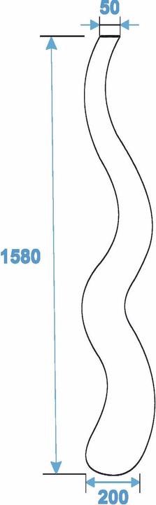 Productafbeelding Europalms Design vaas WAVE-150, wit (1 x)