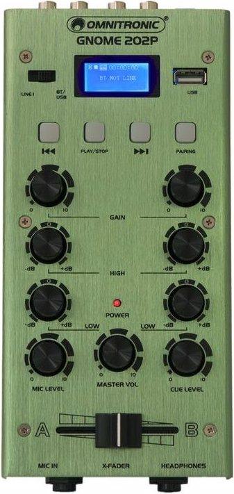 Omnitronic GNOME-202P Mini-mixeur vert (Studio et mixeur live)