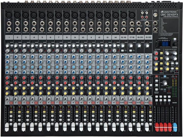Actual product image Omnitronic LMC-3242FX USB Mixer (Studio- and Livemixer)