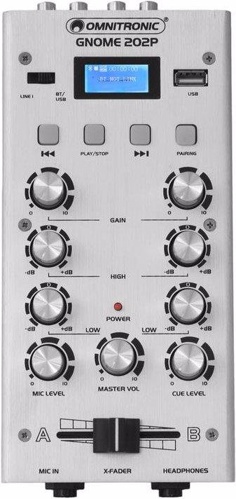 Produktbild Omnitronic GNOME-202P Mini-Mixer silber (Studio- und Livemixer)