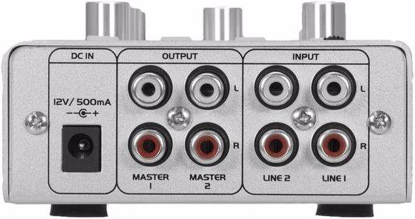Produktbild Omnitronic GNOME-202P Mini-Mixer silber (Studio- und Livemixer)