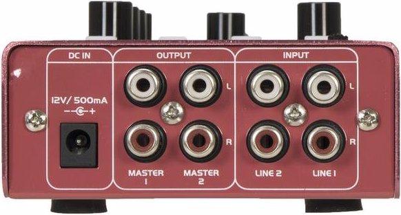 Image du produit Omnitronic GNOME-202P Mini-mixeur rouge (Studio et mixeur live)