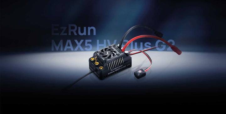 Actual product image Hobbywing Ezrun MAX5 HV Plus G2 Regler 300 Amp, 6-12s LiPo, BEC 6A