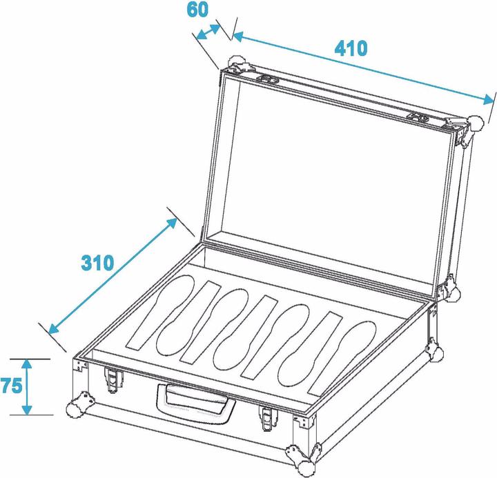 Actual product image Roadinger Microphone Case Road 7 microphones black (Accessories)