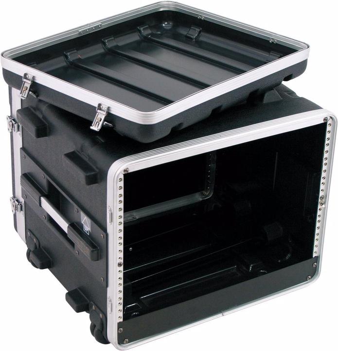 Actual product image Roadinger Plastic rack 19, 7U, DD/Trolley, sw (19" Case)