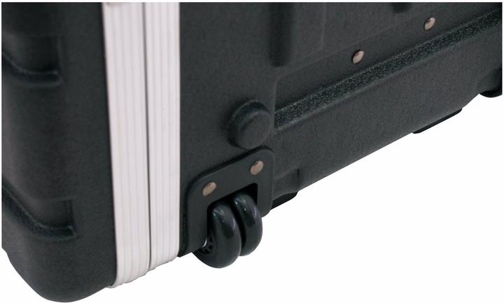 Actual product image Roadinger Plastic rack 19, 7U, DD/Trolley, sw (19" Case)