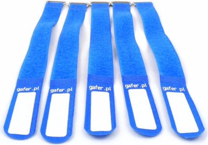 Immagine prodotto Gafer.pl Fascetta Velcro 25x260mm Confezione da 5 blu (Fascette in velcro, 5 pz.)
