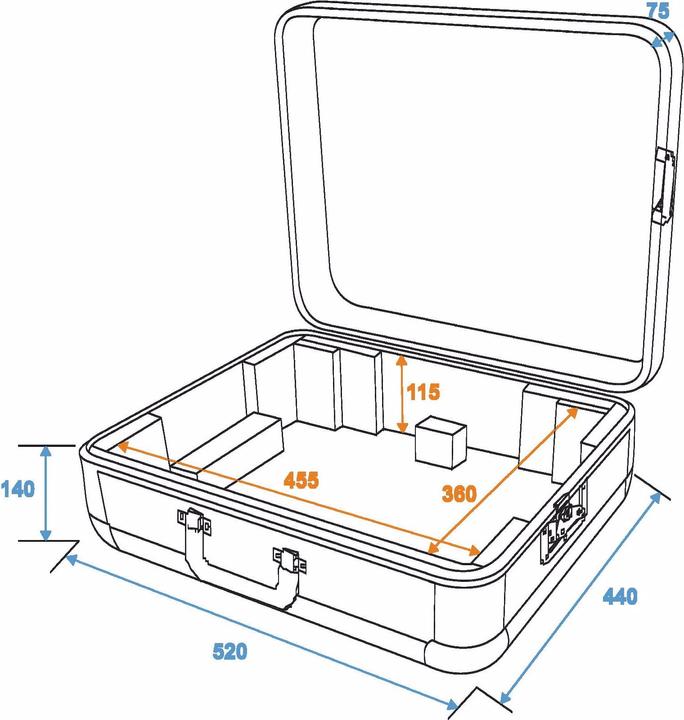 Image du produit Roadinger Coffret tourne-disque Tour ALU noir (Universel)