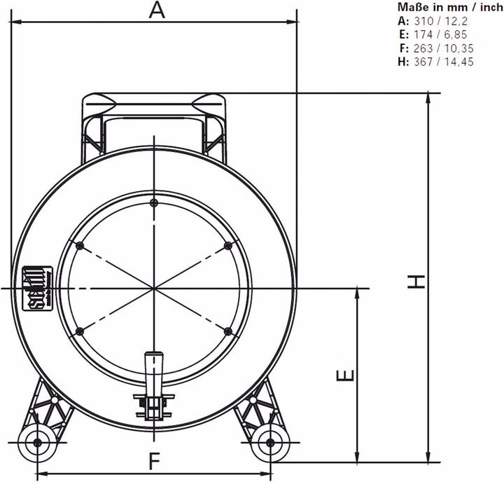 Produktbild Schill Kabeltrommel GT 310.SO (S/FTP, CAT6a, 90 m)