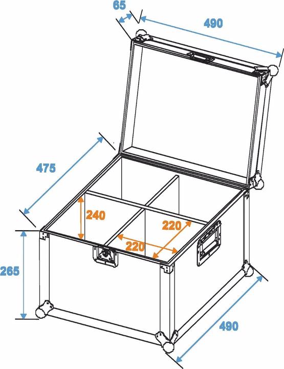 Produktbild Roadinger Flightcase EPS-56 4xPAR-56 Spot kurz (Zubehör)