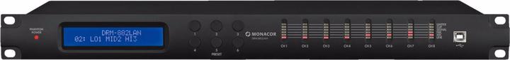Actual product image Monacor Digital 8x8 Audio Matrix Router, LAN 1U