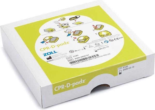 Actual product image Zoll Electrode CPR-D Padz for defibrillator AED Plus, shelf life 5 years, manual (Emergency cases)