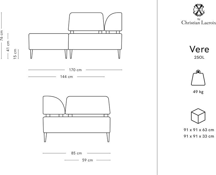 Actual product image CXL by Christian Lacroix Vere (4-seater, 3-seater, 2 person sofa)