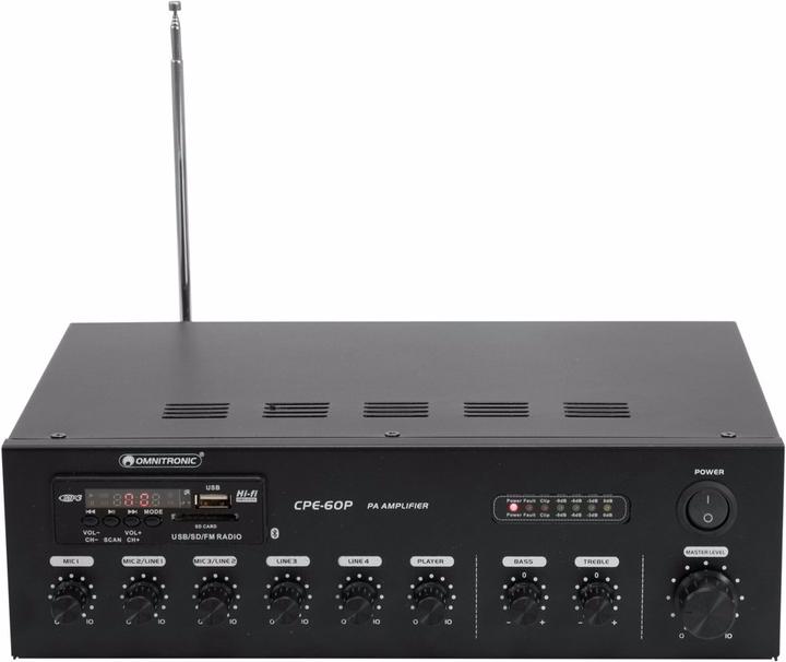 Produktbild Omnitronic CPE-60P ELA ELA-Verstärker 60 W 4-Kanal 1-Zonen