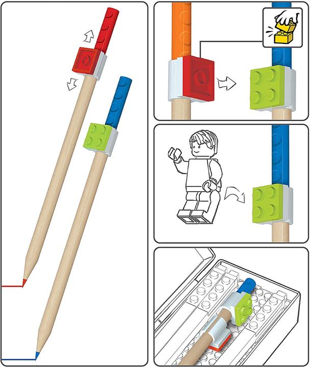 Actual product image Euromic LEGO Stationery 12 Color Pencils (Multicoloured, 12 x)
