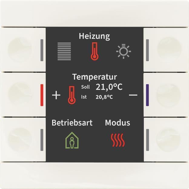 MDT BE-TAS86T.02 Push-button Smart 86 with colour display and temperature sensor Rws glä