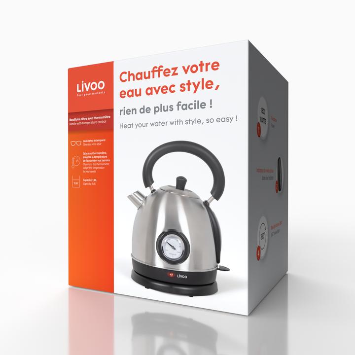 Image du produit Livoo Bouilloire rétro avec thermomètre (1.80 l)
