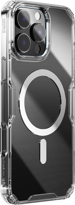 Actual product image Nillkin Nature Pro Magnetic Case with MagSafe for iPhone 16 Pro - Transparent&White (Apple iPhone 16 Pro)