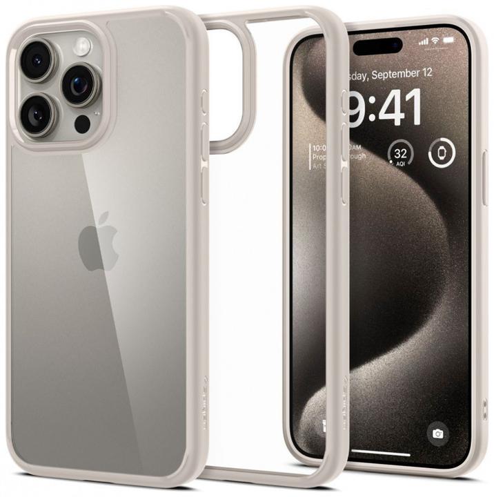 Actual product image Spigen Ultra Hybrid case for iPhone 15 Pro - natural titanium (Apple iPhone 15 Pro)