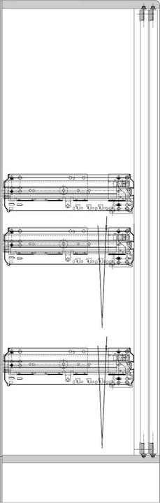 Produktbild Hettich Systema Top 2000 Quadro Duplex 40, Schranktiefe 316 mm, Mass X=13mm